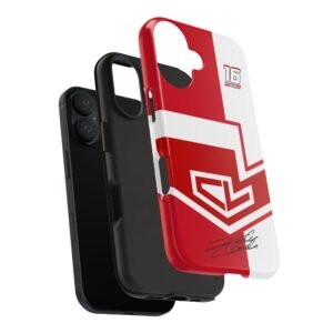 Charles Leclerc Red and White Phone Case