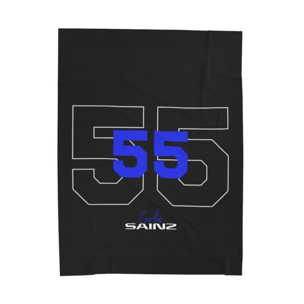 2248483176039143304_2048.jpeg Carlos SAI 55 Velveteen Plush Blanket – Racing Throw Blanket for Fans