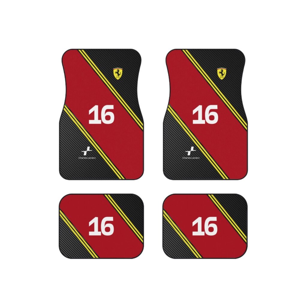 Charles Leclerc F1 Carbon Fiber Car Mats