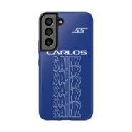 Carlos Sainz Williams Phone Case Blue Typography Design for iPhone Carlos Sainz Williams Racing Shockproof Phone Cover for Samsung S Series