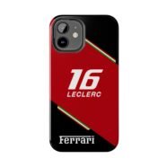CL16 Leclerc Red and Black Phone Case for iPhone Ferrari-inspired Leclerc CL16 Samsung Cover Red and Black Formula 1 Phone Case CL16 Leclerc Motorsport Protective Case Tough Ferrari Leclerc iPhone Cover
