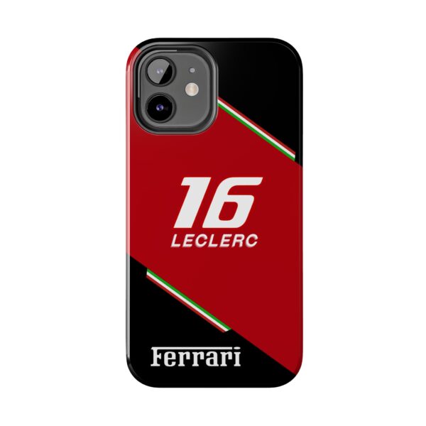 CL16 Leclerc Red and Black Phone Case for iPhone Ferrari-inspired Leclerc CL16 Samsung Cover Red and Black Formula 1 Phone Case CL16 Leclerc Motorsport Protective Case Tough Ferrari Leclerc iPhone Cover