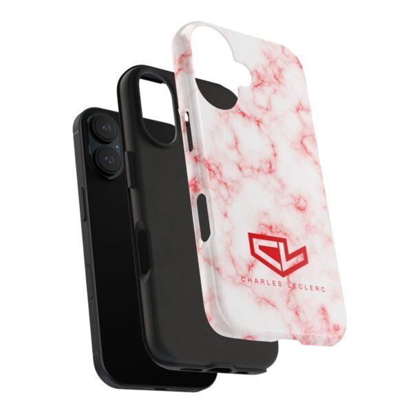 3177374288044163339_4096.jpeg Charles Leclerc Red and White Marble Phone Case