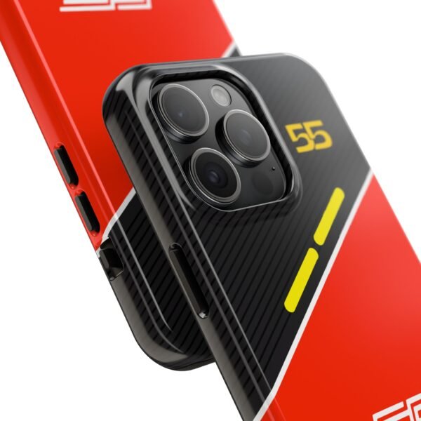 3658589231492249551_4096.jpeg Carlos Sainz Red and Carbon Fiber Tough Phone Case