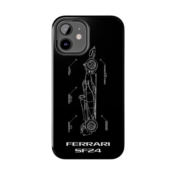 Ferrari SF-24 Black Phone Case iPhone Ferrari SF-24 Black Samsung Cover Dual-Layer Ferrari SF-24 Black Phone Case Black Ferrari SF-24 iPhone Case F1 Protective SF-24 Black Phone Cover