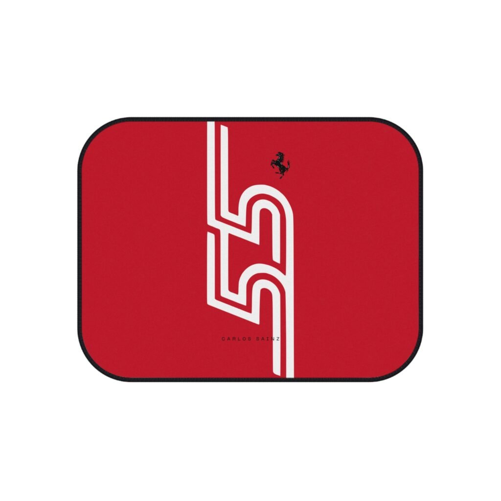 Carlos Sainz Red and Yellow F1 Car Mats