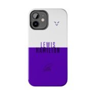 Lewis Hamilton Purple White Phone Case iPhone Dual-color Hamilton F1 Samsung Cover Purple White F1 Phone Case for iPhone Lewis Hamilton Motorsport Protective Phone Cover Dual-Layer Hamilton Purple White Phone Case