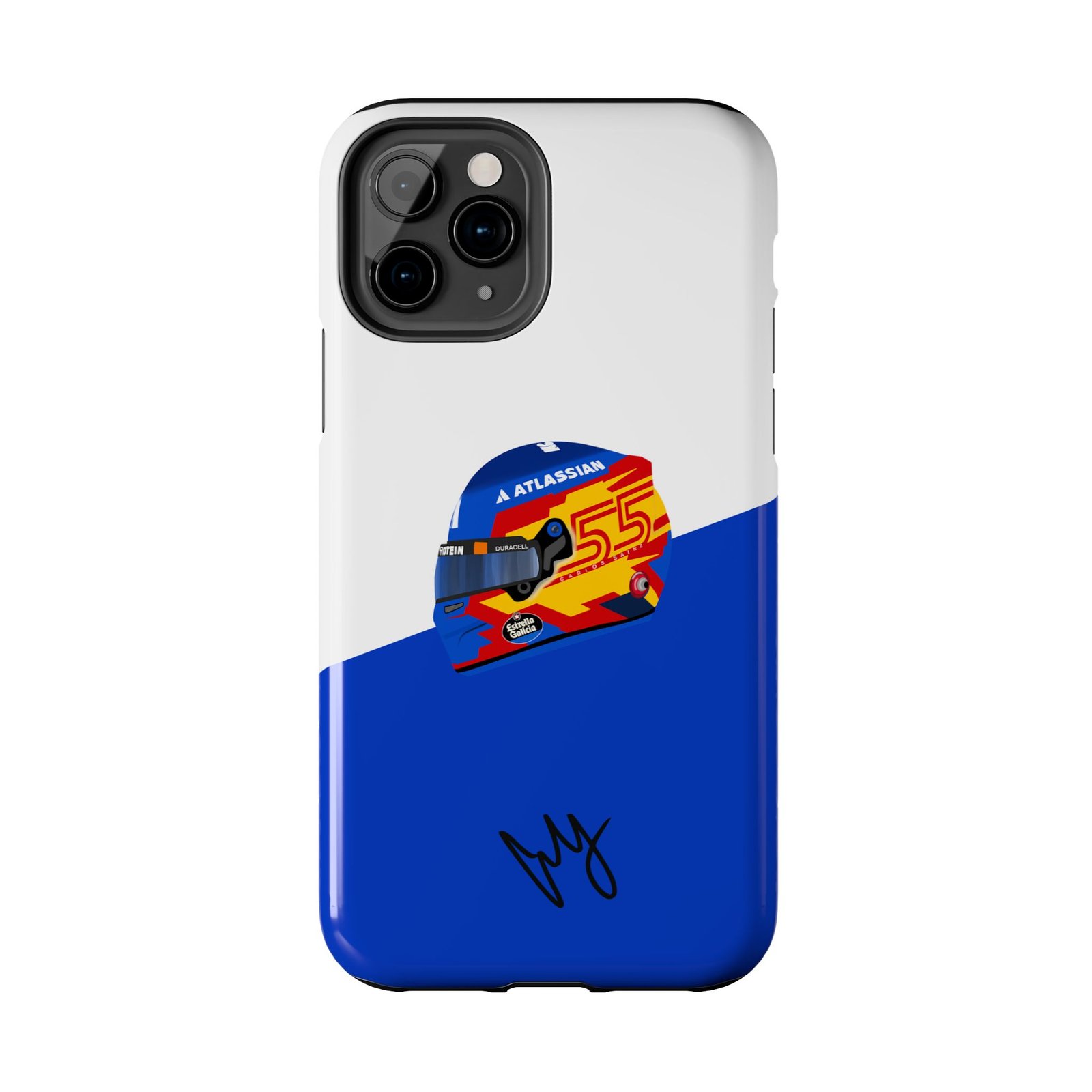 4993731226477427396_4096-1.jpeg Carlos Sainz Williams F1 Helmet 2025 Inspired Phone Case