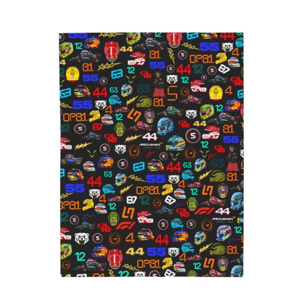 2025 F1 Doodle Plush Blanket Racing doodle throw blanket Cozy motorsport doodle blanket F1 fan doodle design plush throw