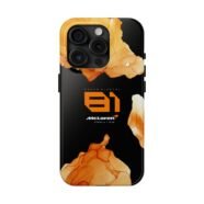 Piastri Marble Case black and orange tough cover Piastri Marble Case for iPhone and Samsung Black–orange marble effect racing phone case Piastri Marble Case dual-layer shockproof design F1 marble effect phone case black orange