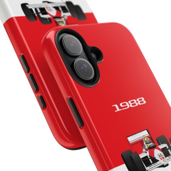 5344935653354159621_4096.jpeg Ayrton Senna Red and White F1 Phone Case