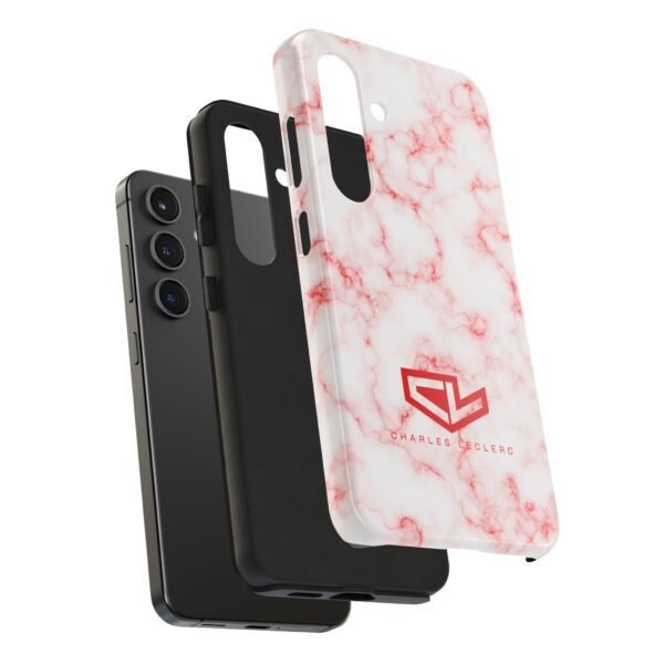 5619825705700987816_4096.jpeg Charles Leclerc Red and White Marble Phone Case