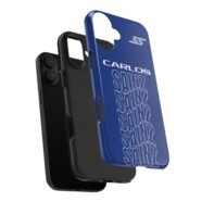 Carlos Sainz Williams Phone Case – Blue Typography F1 Cover