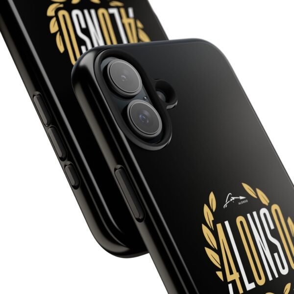 6521251207535645152_4096.jpeg Alonso 400 Race Starts Phone Case – Black & Gold F1 Cover