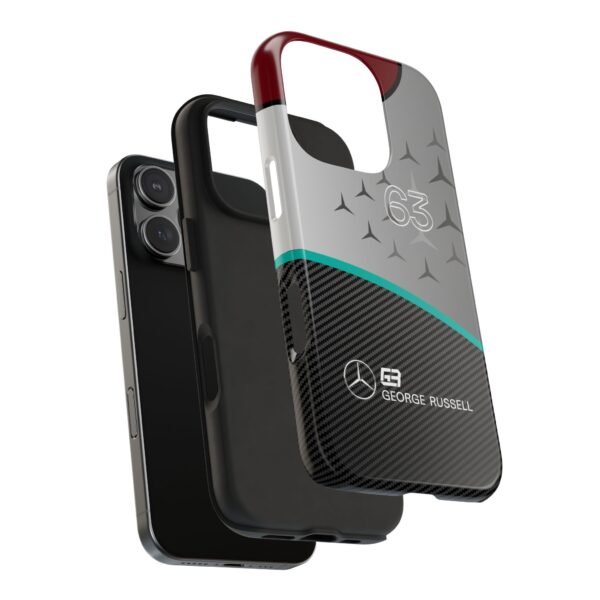 6592271277421228228_4096.jpeg George Russell F1 Black Grey Carbon Fiber Phone Case
