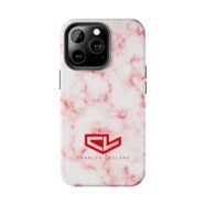 Charles Leclerc Red and White Marble Phone Case for iPhone Ferrari-inspired Charles Leclerc Marble Samsung Cover Stylish Red and White Marble F1 Phone Case Charles Leclerc Marble Effect iPhone Case Tough Red and White Ferrari Marble Phone Cover