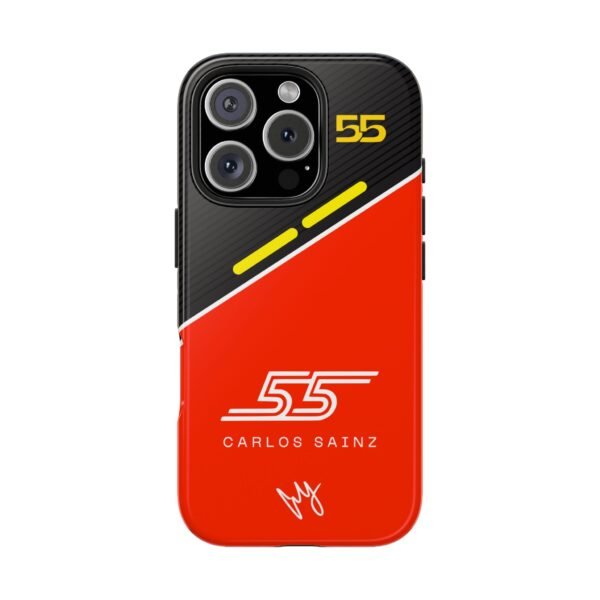 7234404008596524474_4096.jpeg Carlos Sainz Red and Carbon Fiber Tough Phone Case