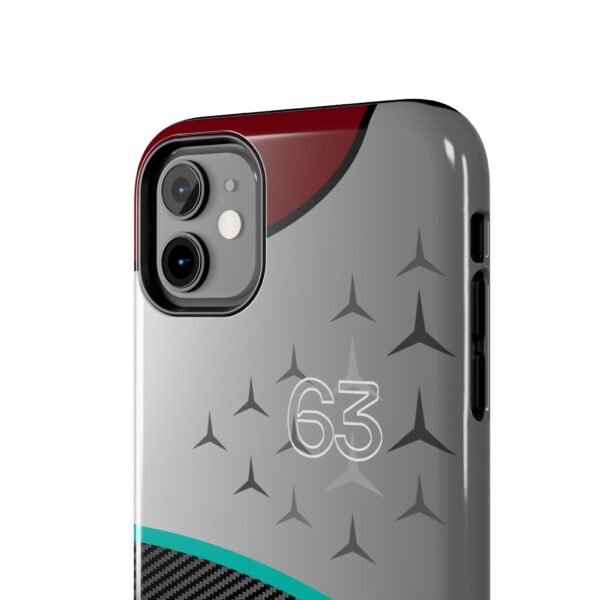 7492912390785627858_4096.jpeg George Russell F1 Black Grey Carbon Fiber Phone Case