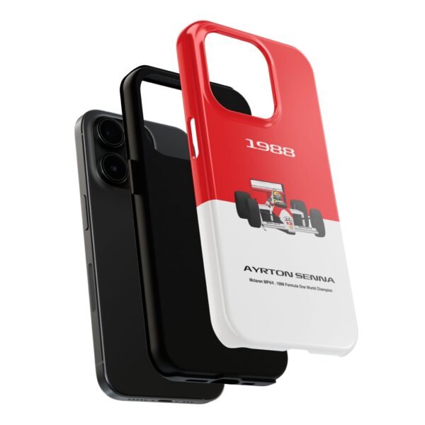7610775295908464854_4096.jpeg Ayrton Senna Red and White F1 Phone Case