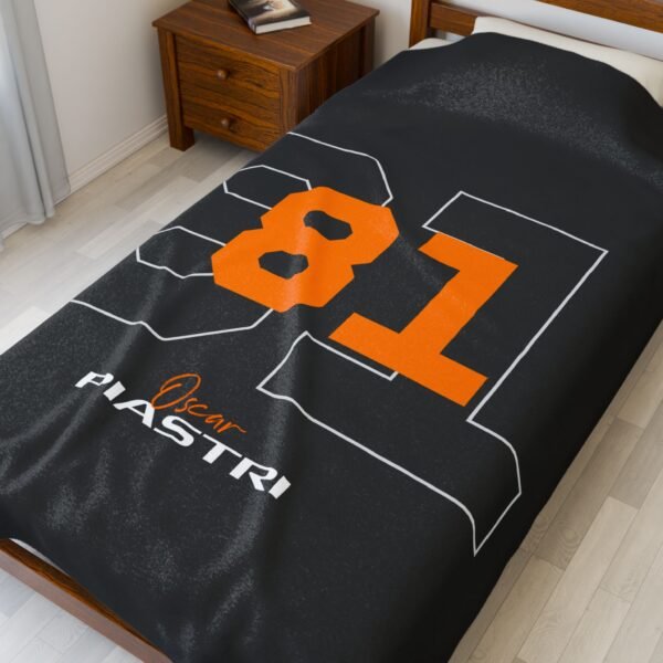7662028121292045187_2048.jpeg Oscar Piastri PIA 81 Velveteen Plush Blanket Racing Throw Soft Plush Blanket with Number 81 Racing Design Snuggly Motorsport PIA 81 Throw Blanket Warm Oscar Piastri Racing Fan Blanket Cozy Formula 1 Racing Number 81 Plush Blanket