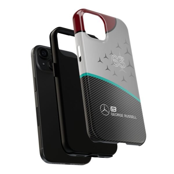 8001197196644942287_4096.jpeg George Russell F1 Black Grey Carbon Fiber Phone Case
