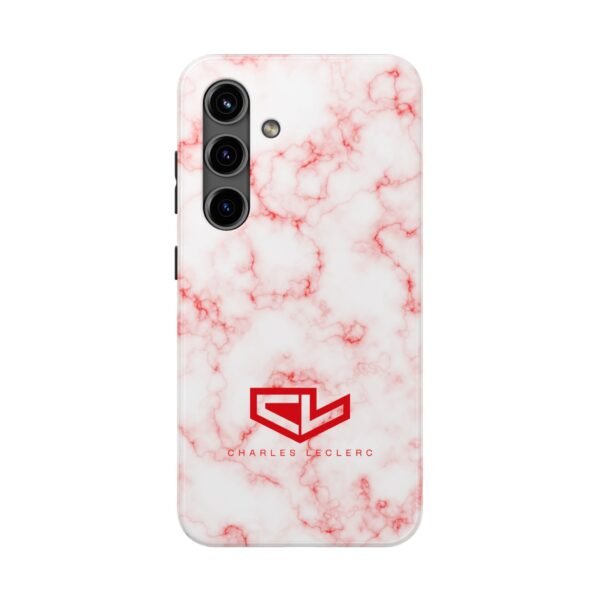 8374959279661852625_4096.jpeg Charles Leclerc Red and White Marble Phone Case