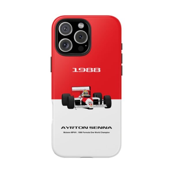 841537684244714967_4096.jpeg Ayrton Senna Red and White F1 Phone Case