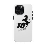 Charles Leclerc CL16 Phone Case for iPhone 16 15 14 13 12 11 Charles Leclerc CL16 Phone Case Ferrari Red Design Samsung S Series Charles Leclerc CL16 Ferrari Phone Case Shockproof Tough Cover Charles Leclerc CL16 Phone Case F1 Racing Typography CL16 Charles Leclerc Ferrari Phone Case Motorsport Gift