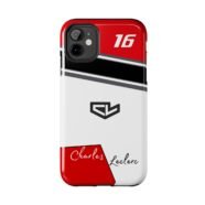 Charles Leclerc CL16 Tough Phone Case Ferrari Ferrari Formula 1 phone cover Charles Leclerc Charles Leclerc iPhone protective case CL16 Samsung Galaxy F1 case Charles Leclerc design Ferrari CL16 mobile cover for F1 fans