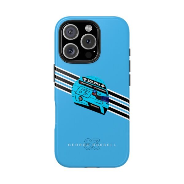 8680547111577783404_4096.jpeg George Russell F1 2025 Racing Helmet Phone Case