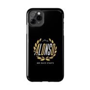Alonso 400 Race Starts Phone Case iPhone Fernando Alonso Black & Gold Samsung Cover F1 Alonso 400 Race Milestone Phone Case Alonso 400 Race Starts Protective Case