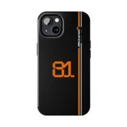 Oscar Piastri OP81 Papaya Phone Case for iPhone Carbon Fibre Oscar Piastri Formula Racing iPhone Cover Dual-Layer Oscar Piastri OP81 Tough Phone Case Papaya Formula Racing Oscar Piastri Protective Case 2025 F1 Oscar Piastri iPhone Phone Cover