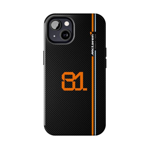 Oscar Piastri OP81 Papaya Phone Case for iPhone Carbon Fibre Oscar Piastri Formula Racing iPhone Cover Dual-Layer Oscar Piastri OP81 Tough Phone Case Papaya Formula Racing Oscar Piastri Protective Case 2025 F1 Oscar Piastri iPhone Phone Cover