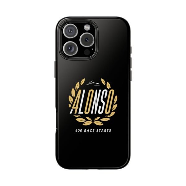 9613952023347081763_4096.jpeg Alonso 400 Race Starts Phone Case – Black & Gold F1 Cover