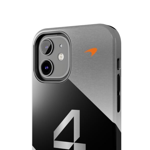 Close-up, iPhone 12 Lando Norris 4 F1 2025 Chrome Finish Phone Case
