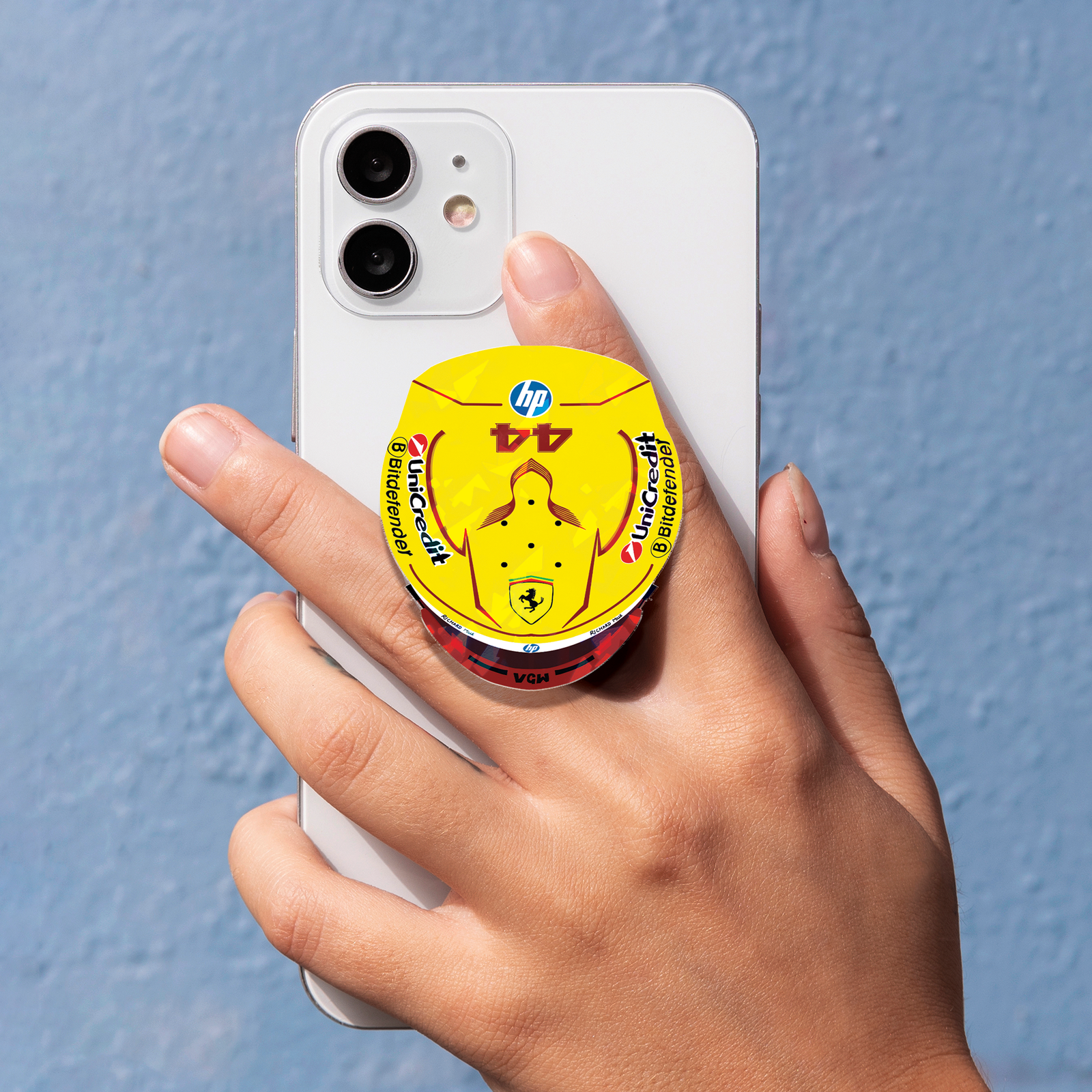 LH helmet top 4 Lewis Hamilton Top Helmet F1 2025 Phone Grip – Formula 1 Inspired Accessory