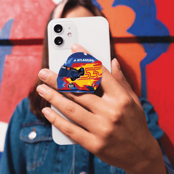 carlos helmet 3 Carlos Sainz F1 Helmet Design Magnetic Phone Grip