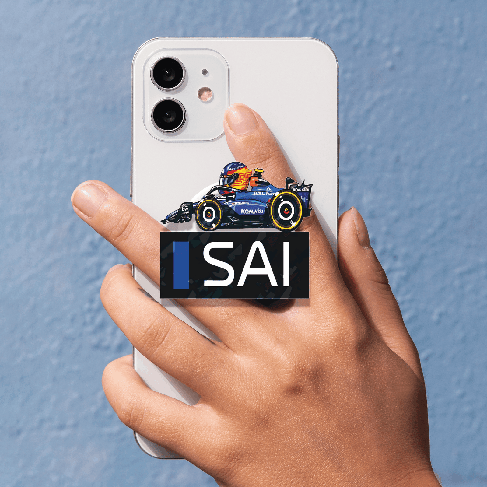 carlos mini 4 Carlos Sainz Miniature F1 2025 Phone Grip – Ferrari F1 2025 Edition