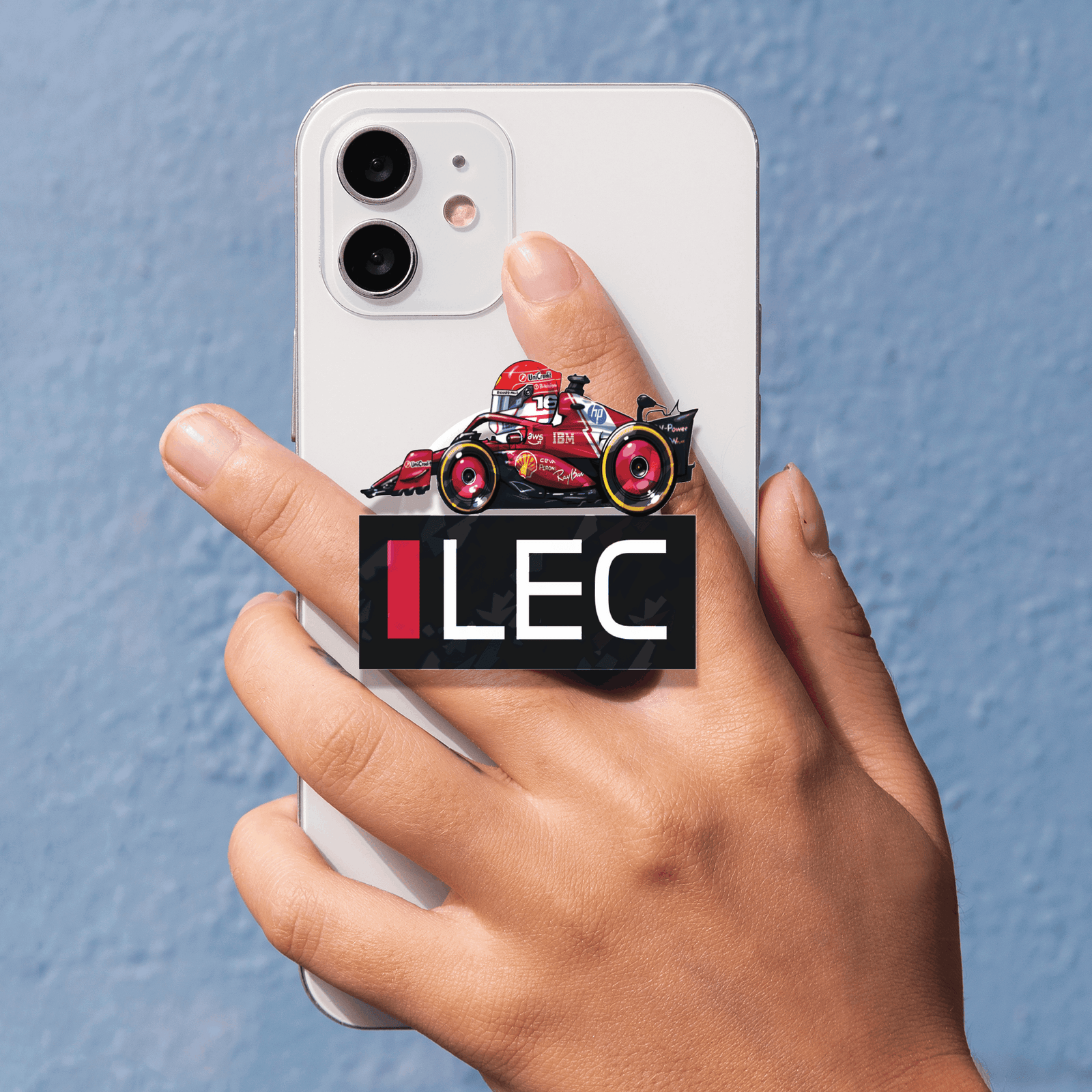 chales mini 4 Charles Leclerc Miniature F1 2025 Phone Grip – Ferrari CL16 Fan Accessory