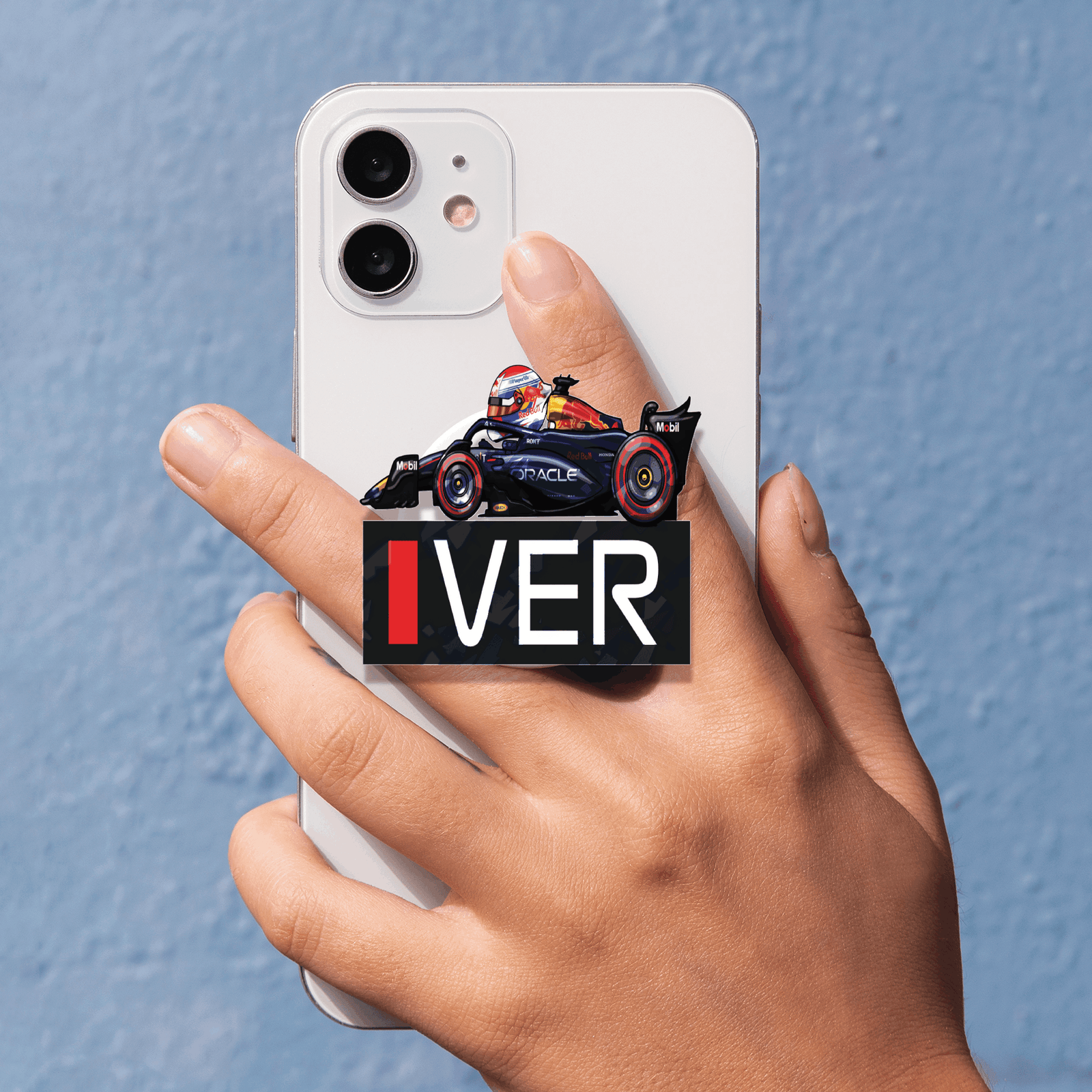 Max Verstappen F1 phone grip custom-shaped Red Bull miniature helmet
