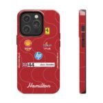 Front and Side, iPhone 14 Pro HAM 2025 Monza Race Suit F1 Phone Case