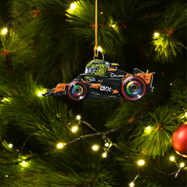 10 NOR 4 F1 Christmas Acrylic Ornament | McLaren Fan Gift
