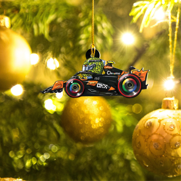 9 NOR 4 F1 Christmas Acrylic Ornament | McLaren Fan Gift