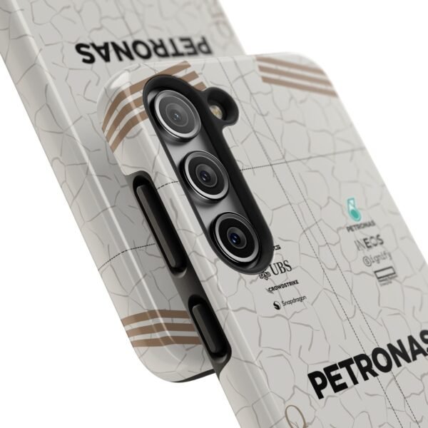 Close-up, Samsung Galaxy S23 George Russell US GP 2025 race suit inspired phone case