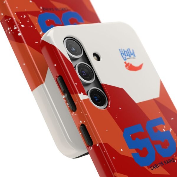 Close-up, Samsung Galaxy S24 (1) Carlos Sainz Williams F1 Mexico GP 2025 Helmet inspired phone case