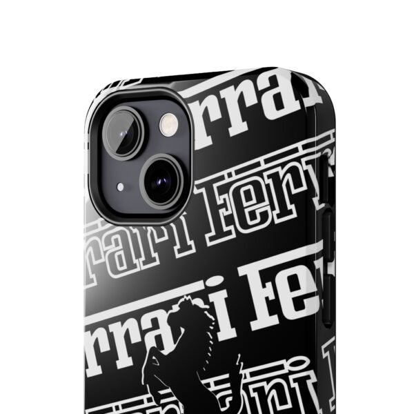 Close-up, iPhone 13 Mini Ferrari White and Black F1 2025 Phone Case
