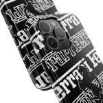 Close-up, iPhone 15 Pro Max Ferrari White and Black F1 2025 Phone Case