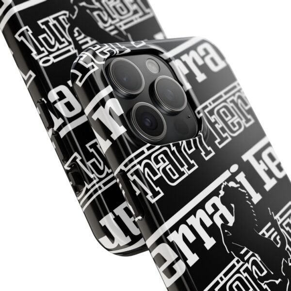 Close-up, iPhone 15 Pro Max Ferrari White and Black F1 2025 Phone Case