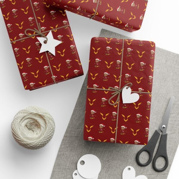 Context 1 Free Ferrari F1 gift wrap design featuring Charles Leclerc and Lewis Hamilton