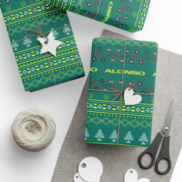 Context 1 (7) Printable Formula 1 gift wrapping paper with holiday ugly sweater design